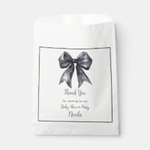 Black Coquette Bow Baby Dusche
