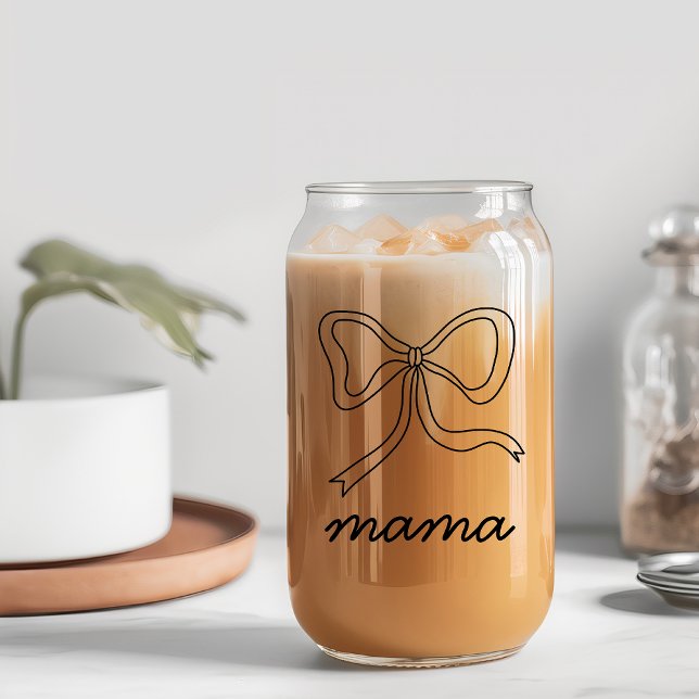 Black Coquette Bow Baby Dusche Mama kann Glas (Black Coquette Bow Baby Shower Mama Can Glass)