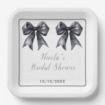 Black Coquette Bow Brautparty