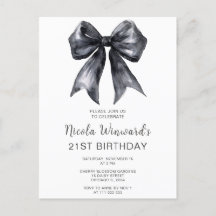 Black Coquette Bow Geburtstagsparty