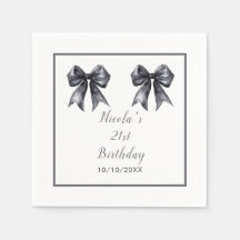 Black Coquette Bow Geburtstagsparty