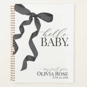 Black Coquette Bow Girl Baby Geschenk mein erstes  Planer