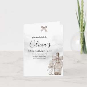 Black Coquette Minimalist Elegant 50. Geburtstag
