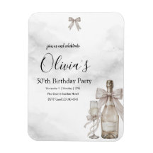 Black Coquette Minimalist Elegant 50th Birthday