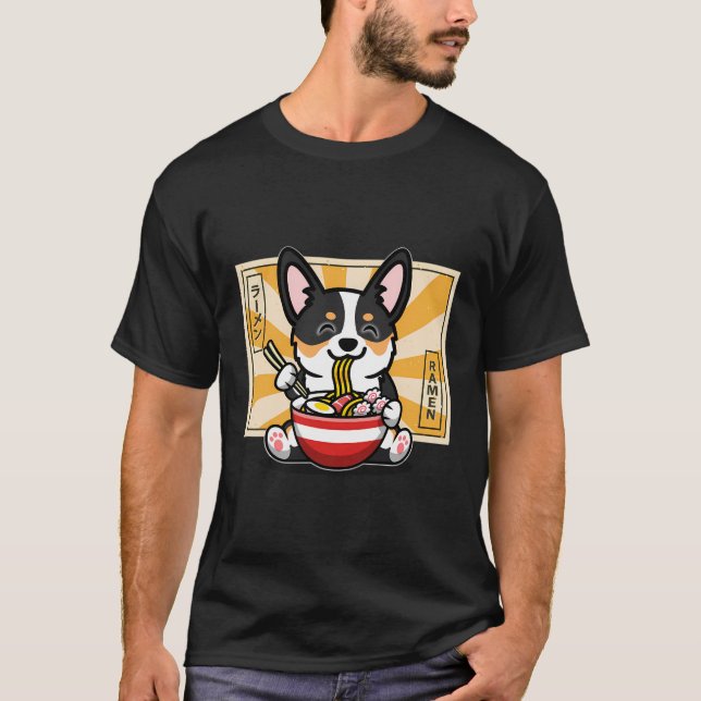 Black Corgi T-Shirt (Vorderseite)
