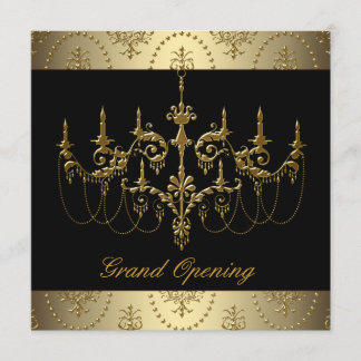 Black Corporate Business Grand Opening Party Einladung