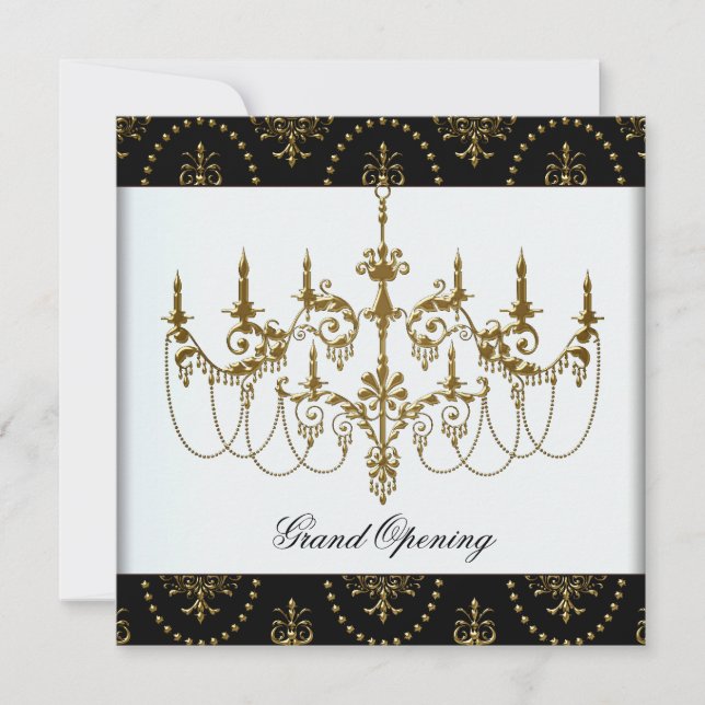 Black Corporate Business Grand Opening Party Einladung (Vorderseite)