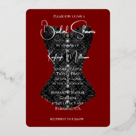 Black Corset Brautparty Folieneinladung