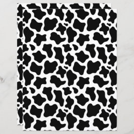 Black Cow Print Scrapbook Paper