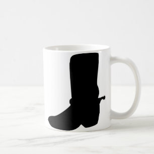 Black Cowboy Boot mit Spurs Kaffeetasse