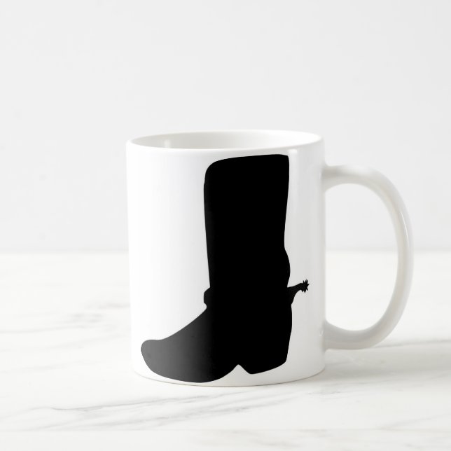 Black Cowboy Boot mit Spurs Kaffeetasse (Rechts)