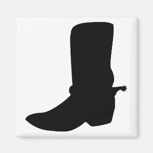 Black Cowboy Boot mit Spurs Magnet