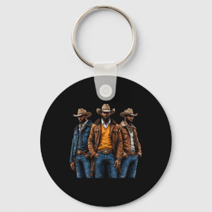 Black Cowboy Melanin American Western Rode Schlüsselanhänger