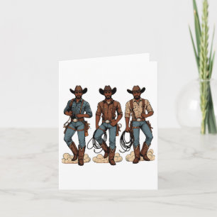 Black Cowboy Western Rodeo Melanin Black History T Karte