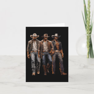 Black Cowboy Western Rodeo Melanin Black History T Karte