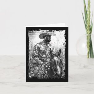 Black Cowboy Western Rodeo Melanin Black Men Karte