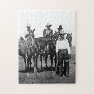 Black Cowboys bei Bonham Texas 1890 Puzzle