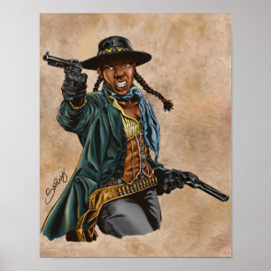 Black Cowgirl Poster