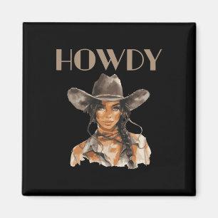 Black Cowgirl Western Rodeo Melanin Juneteenth Tex Magnet
