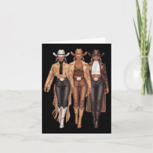 Black Cowgirl Western T-Shirt Rodeo Country Women Karte