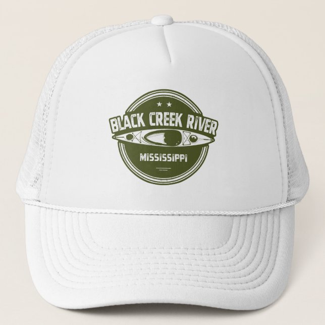 Black Creek River Mississippi Kayaking Truckerkappe (Vorderseite)
