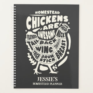 Black Creme Hühnchen Art Personalisiertes Haus Planer