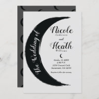 Black Crescent Dark Moon Celestial Night Wedding