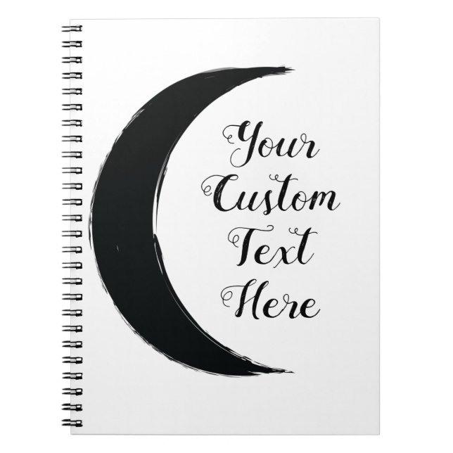 Black Crescent Magic Dark Moon Astrology Notizblock (Vorderseite)