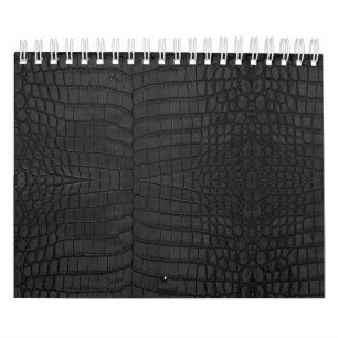 Black Crocodile Leather Print Kalender