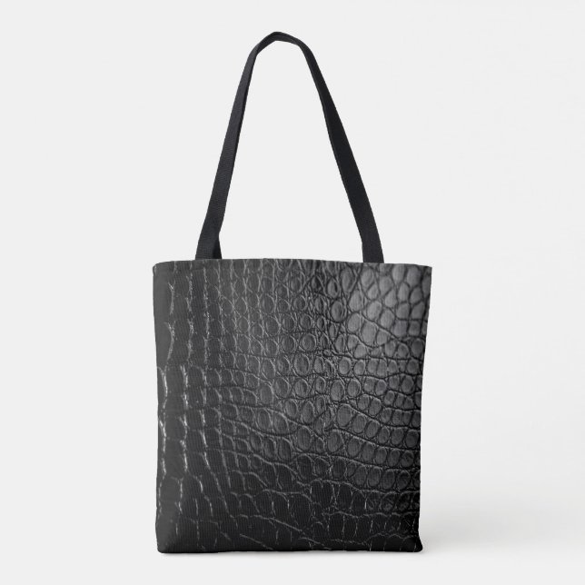 Black Crocodile Tote Bag (Rückseite)