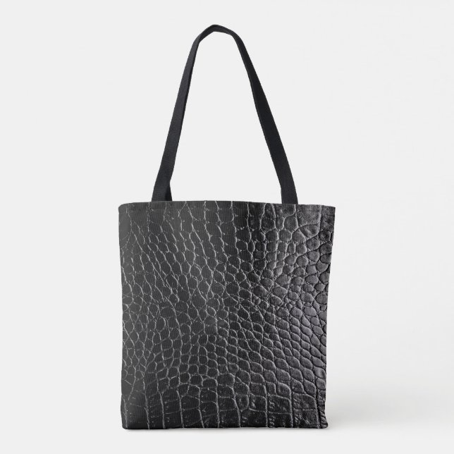 Black Crocodile Tote Bag (Rückseite)