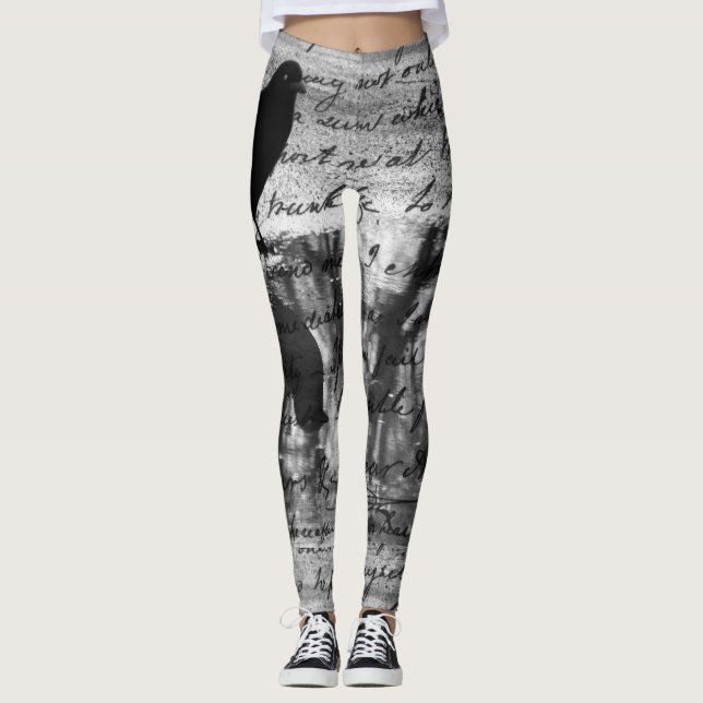Black Crow Art Leggings (Vorderseite)
