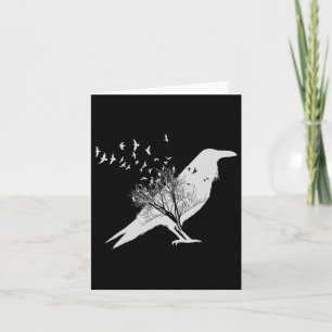 Black Crow Bird Karte