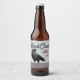 Black Crow Brand Flaschenetikett Bierflaschenetikett