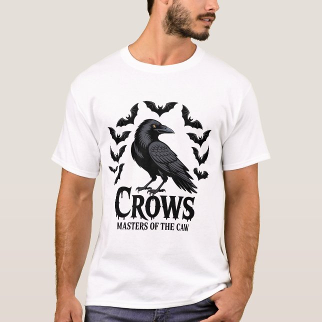 Black Crow F, Caw F, Funny Bird Tance Cool Gegenwa T-Shirt (Vorderseite)