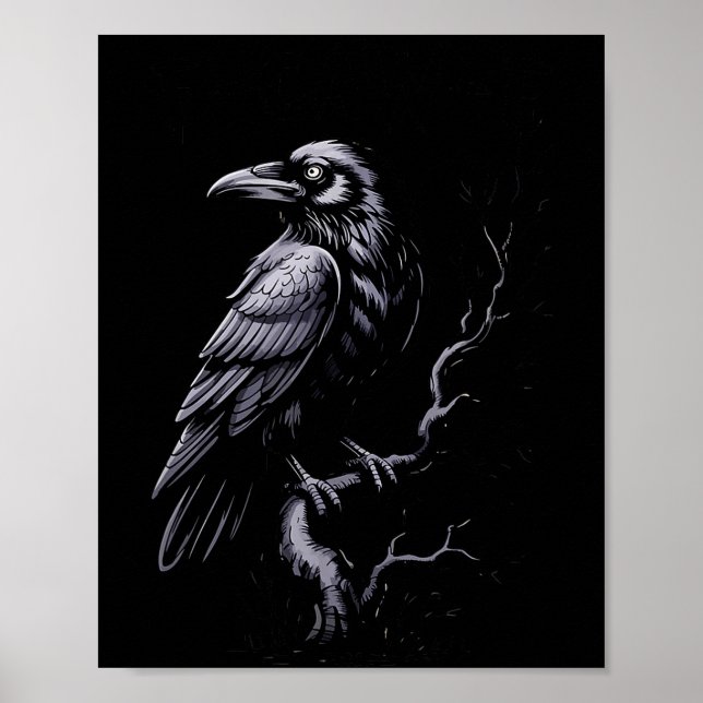 Black Crow, F-caw-f Funny Black Bird  Poster (Vorne)
