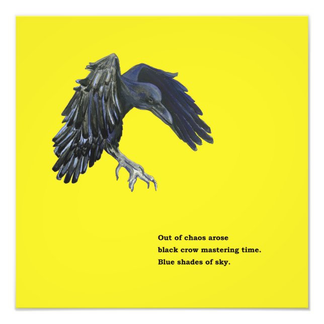 Black Crow & Haiku Fotodruck (Vorne)