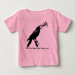 Black Crow Illustration - Design der Kunst im goti Baby T-shirt