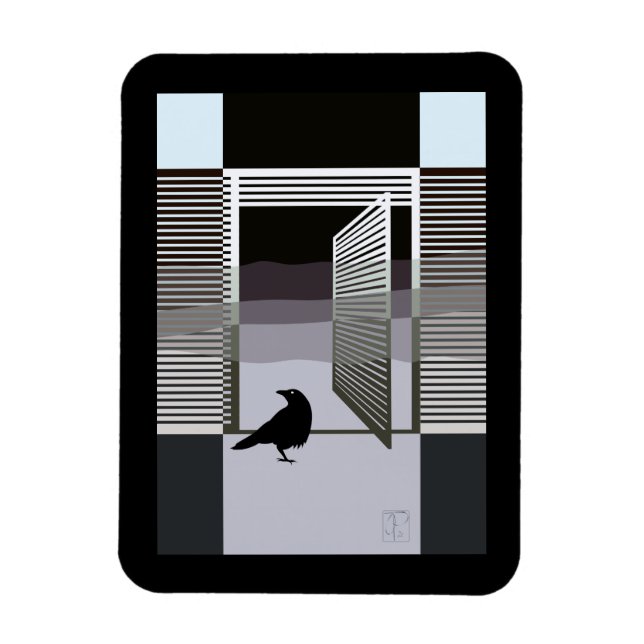 Black Crow Magnet (Vertikal)