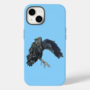 Black Crow Master of Time Illustration Sky Blue Case-Mate iPhone 14 Hülle