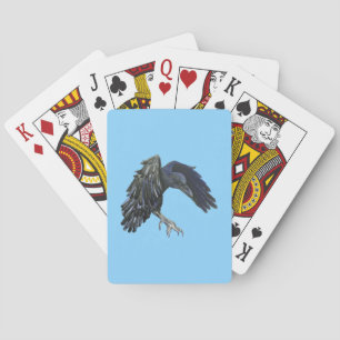 Black Crow Master of Time Illustration Sky Blue Spielkarten