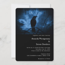 Black Crow mit Runes Dark Goth Style Wedding