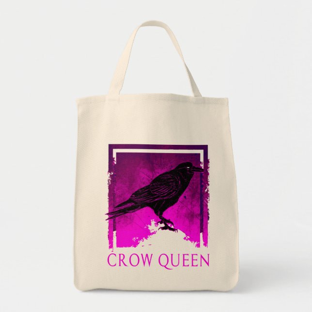 Black Crow Queen Bird - Geschenk-Idee Tragetasche (Vorne)