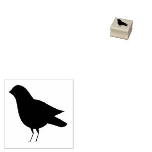 Black Crow Rubber-Briefmarke Gummistempel