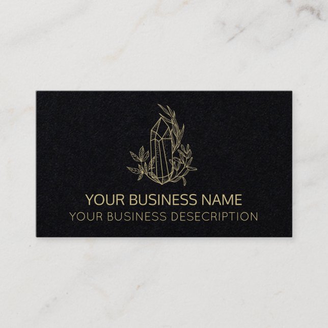 Black Crystal Social Media Business Card Visitenkarte (Vorderseite)
