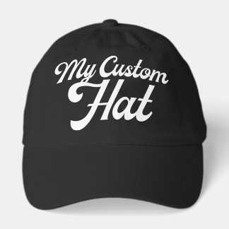 BLACK Custom Baseball Cap Blank Template (Dad Cap) Truckerkappe