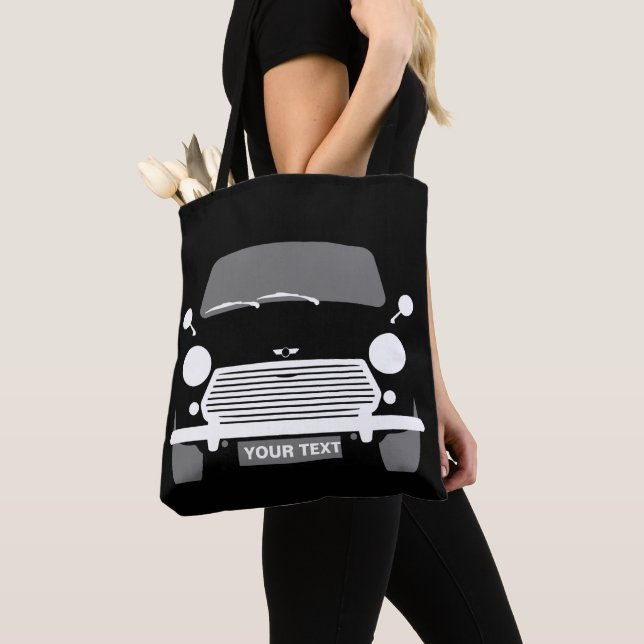 Black Custom Classic UK Mini Auto Tote Bag (Von Nahem)