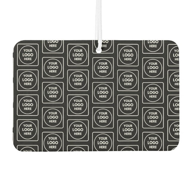 Black Custom Company Logo Business Branding Design Autolufterfrischer (Vorderseite)