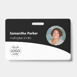 Black Custom Employee - Foto, Logo, Strichcode, Na Ausweis