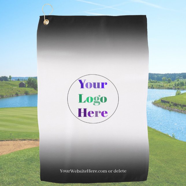 Black Custom Golf Towels With Logo No Minimum  Golfhandtuch (Von Creator hochgeladen)